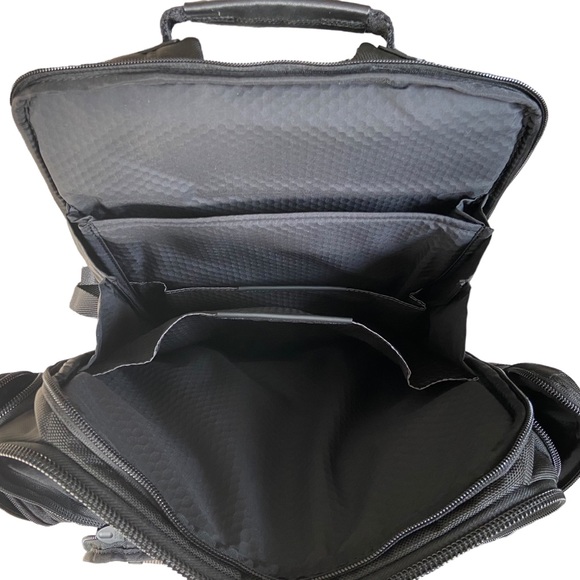 Tumi Alpha Bravo Tyndall Black Nylon Leather Utility Backpack Unisex Travel Bag - Picture 7 of 16